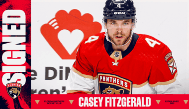 Florida Panthers Agree to Terms with Defenseman Casey Fitzgerald on a One-Year, Two-Way Contract