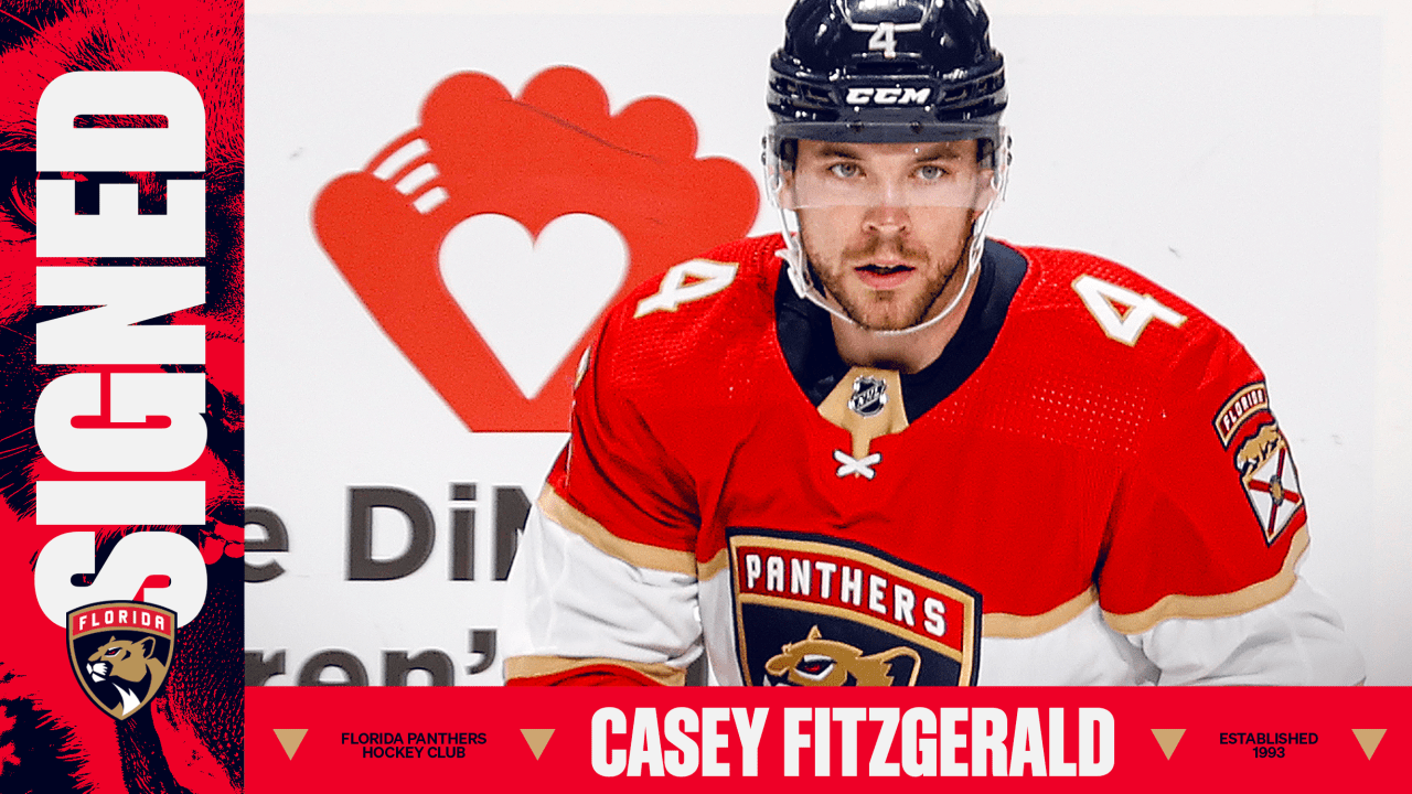 Florida Panthers Agree to Terms with Defenseman Casey Fitzgerald on a One-Year, Two-Way Contract