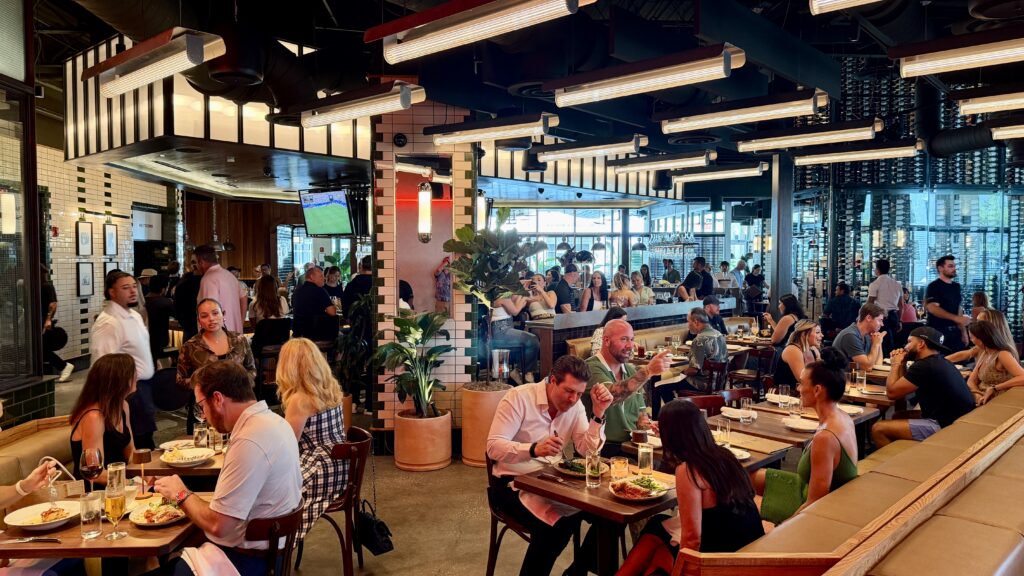 The interior of Forbici in St. Pete