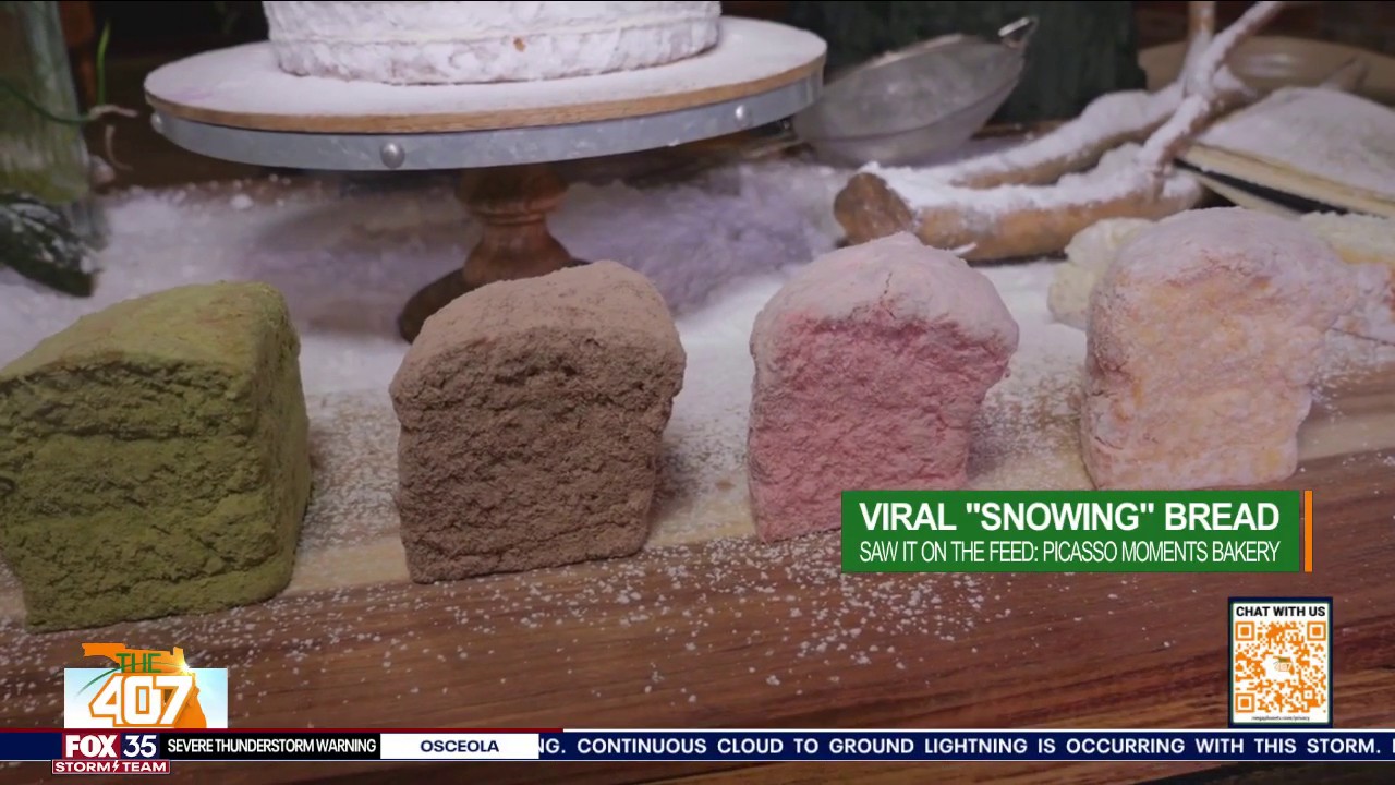 Trying Picasso Moments Bakery's viral snowing cream cheese bread
