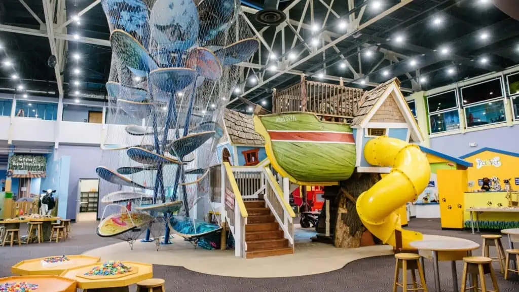 An indoor playground area