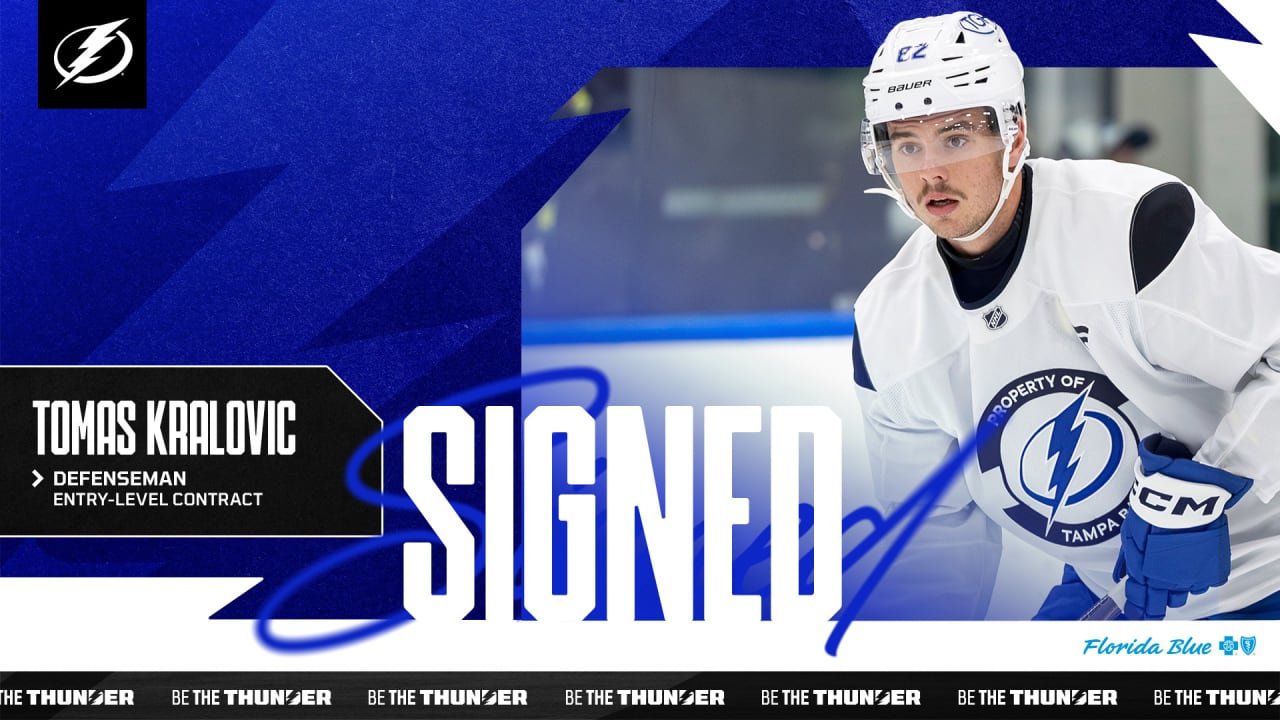 Lightning sign defenseman Tomas Kralovic to a three-year, entry-level contract