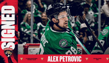 Florida Panthers Agree to Terms with Defenseman Alexander Petrovic on a Two-Year Contract