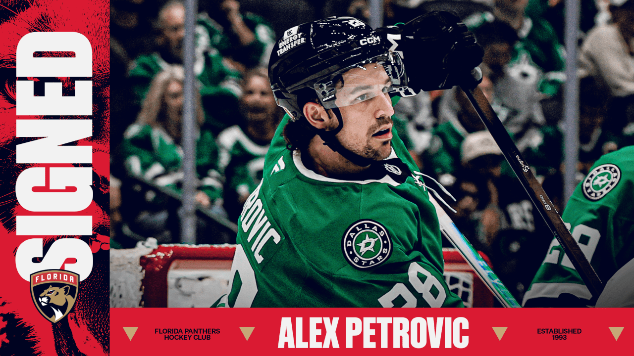 Florida Panthers Agree to Terms with Defenseman Alexander Petrovic on a Two-Year Contract
