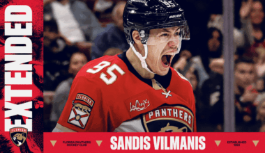 Florida Panthers Agree to Terms with Forward Sandis Vilmanis on a Two-Year Contract Extension