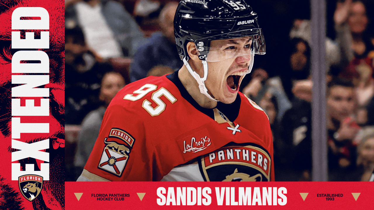 Florida Panthers Agree to Terms with Forward Sandis Vilmanis on a Two-Year Contract Extension
