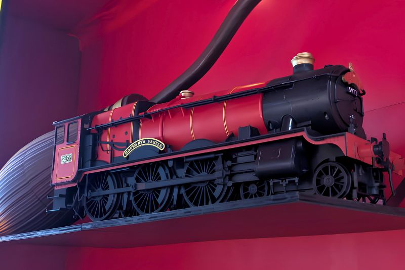 Hogwarts Express Popcorn Bucket and broom at San Diego Comic Con
