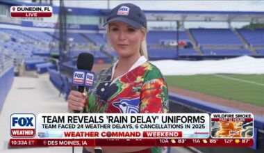 Florida minor league baseball team debuts 'rain delay' uniforms | Latest Weather Clips