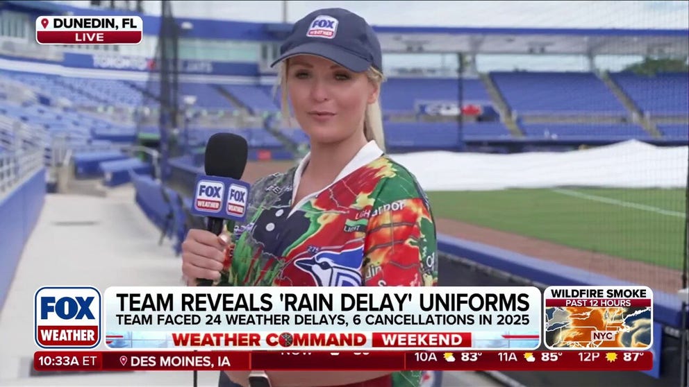 Florida minor league baseball team debuts 'rain delay' uniforms | Latest Weather Clips