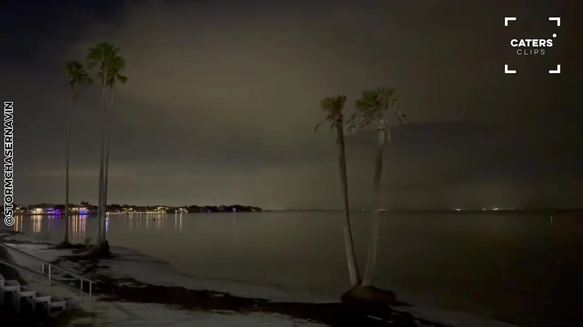 Tampa Bay Coastline Ignites as Spectacular Lightning Storm Lights Up the Night Sky