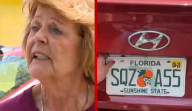 Florida Mailed 77-Year-Old Woman a License Plate That Reads “SQZ A55” – She Kept It