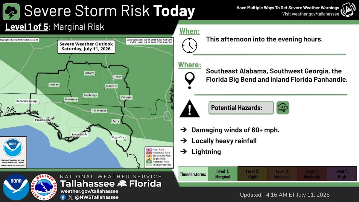New storm risk looms after deadly Tallahassee weather