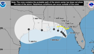 Tropical depression forms off Florida. Storms possible in Tampa Bay