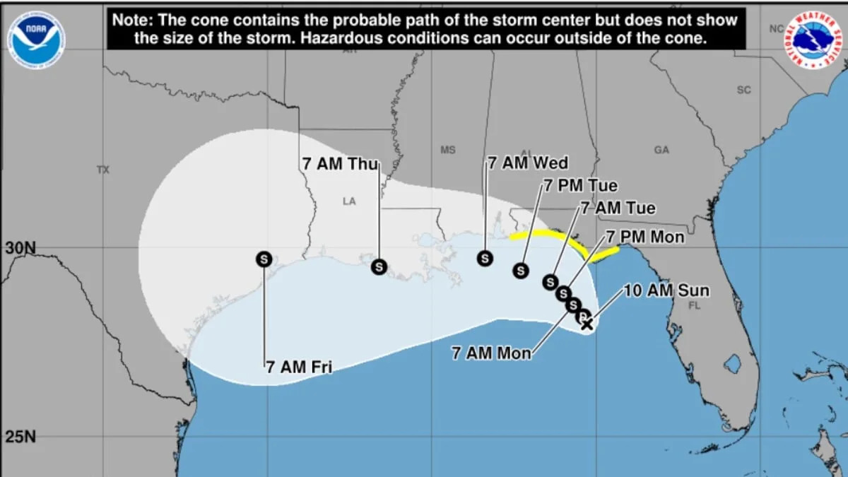 Tropical depression forms off Florida. Storms possible in Tampa Bay