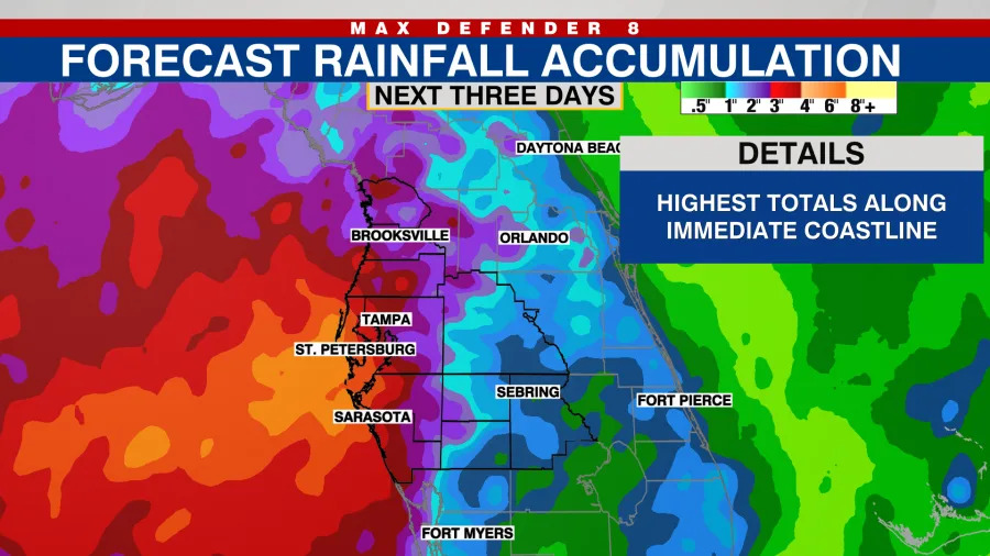 TIMELINE: When could Tampa Bay see heavy rain, chance for flooding?