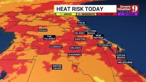 Central Florida heat index nears 105 as strong storms threaten Sunday