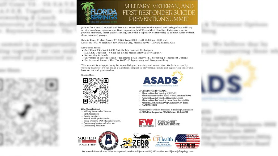 Florida Springs teams with organizations for upcoming military mental health summit