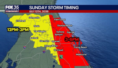 Orlando weather: Storm chances, timeline, live radar