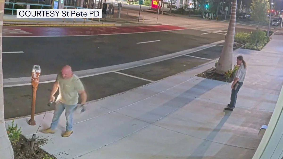 Police search for men after St. Pete apartment building vandalized