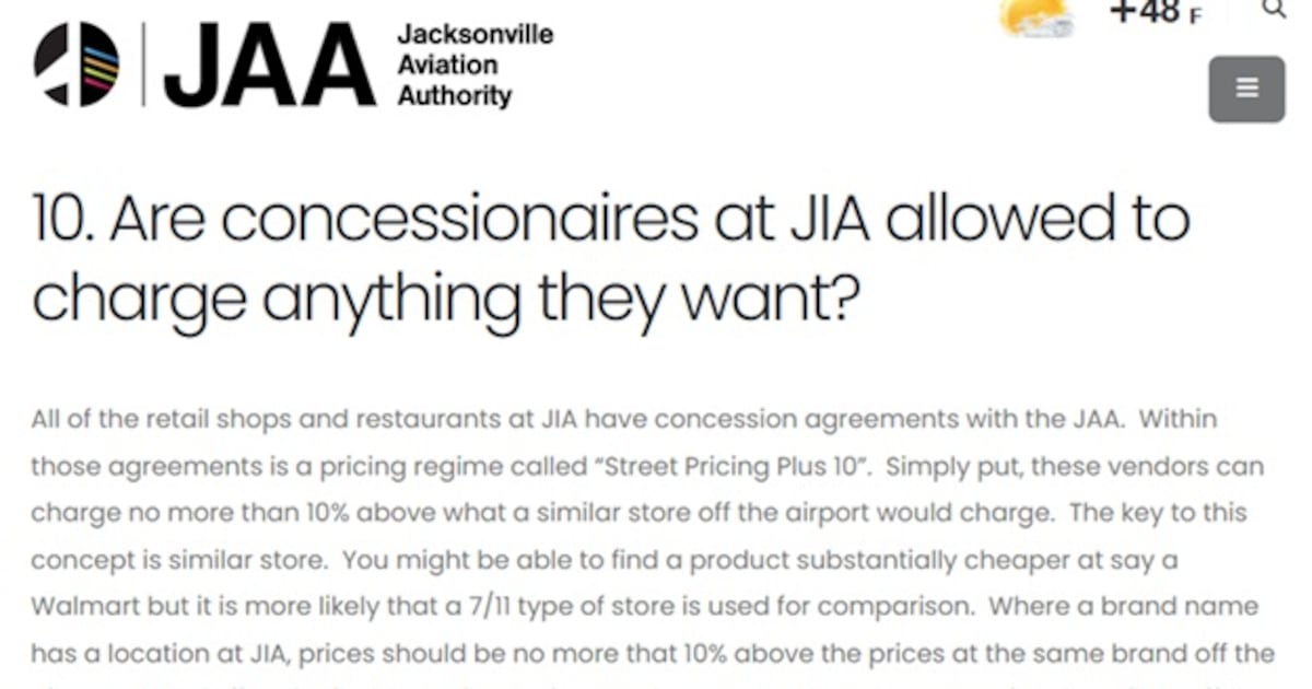 Jacksonville airport prices under scrutiny after Action News Jax investigation