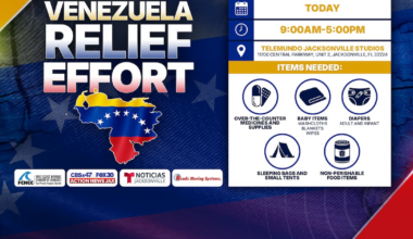 TODAY: Donate supplies to the Venezuela Relief Effort at Telemundo Jacksonville studios – 104.5 WOKV