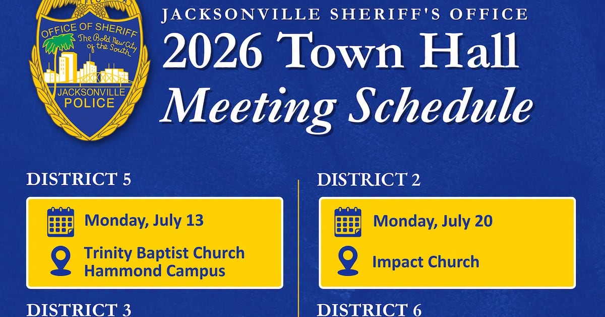 Jacksonville Sheriff hosts community town halls across six districts – Action News Jax