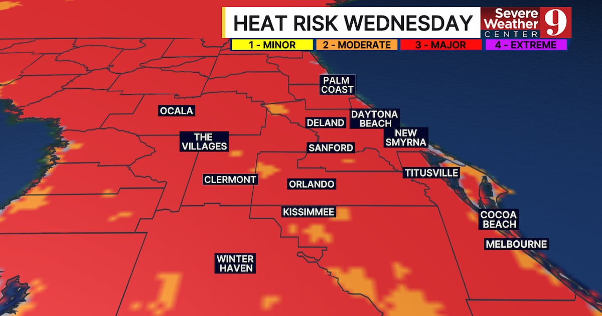 Dangerous heat builds across Central Florida this week