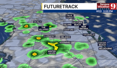 Central Florida faces 40% chance of showers and storms