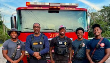 Travis Hunter beats firefighters to scene of a call