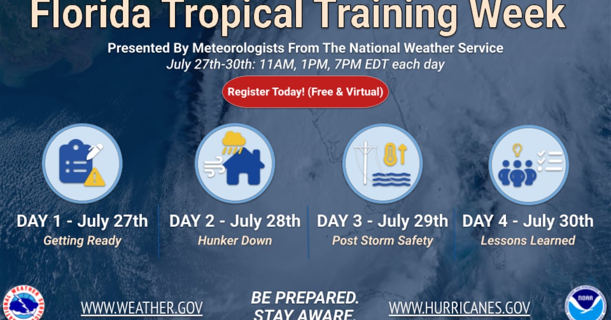 National Weather Service to host free virtual hurricane preparedness training for Florida residents