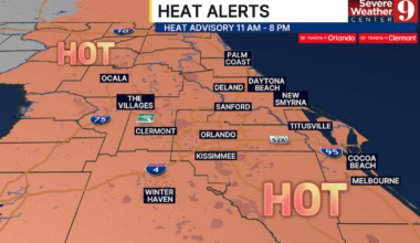 Central Florida Heat Advisory: Orlando nears record high