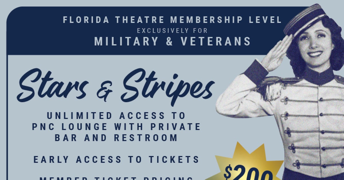 Florida Theatre honors military with Stars & Stripes Membership – Action News Jax