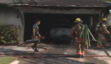 Car fire in garage spreads to Orange County home