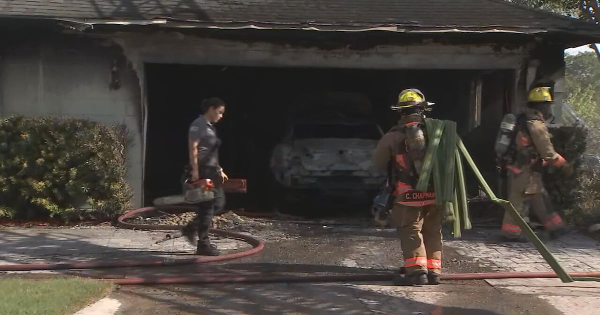 Car fire in garage spreads to Orange County home