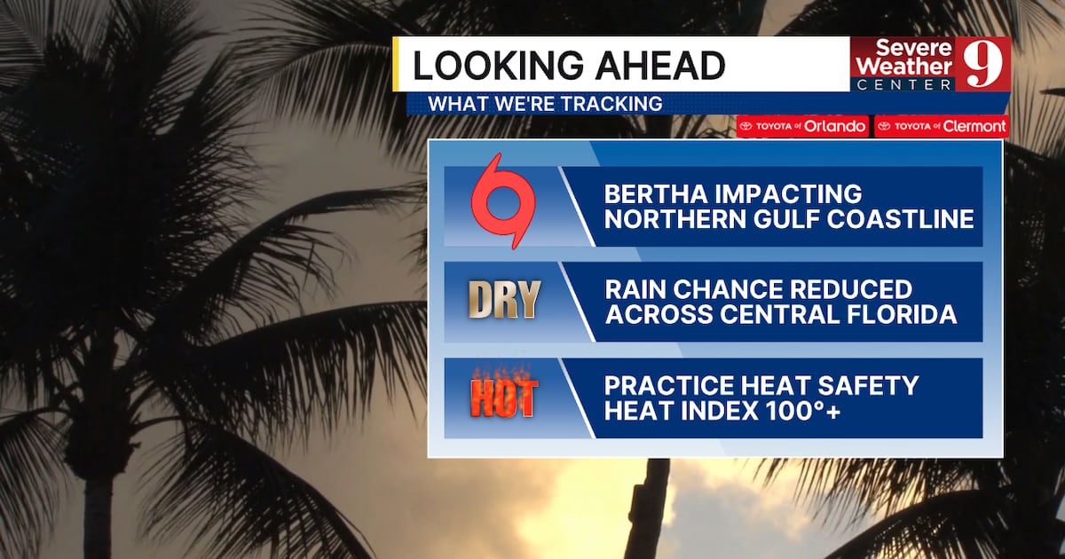 Hotter weather ahead as Florida rain chances stay low