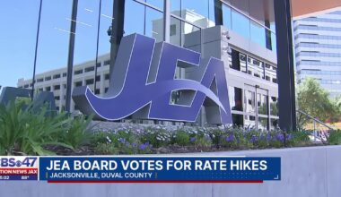 JEA approves rate hike expected to increase monthly bills by $8 and change – 104.5 WOKV
