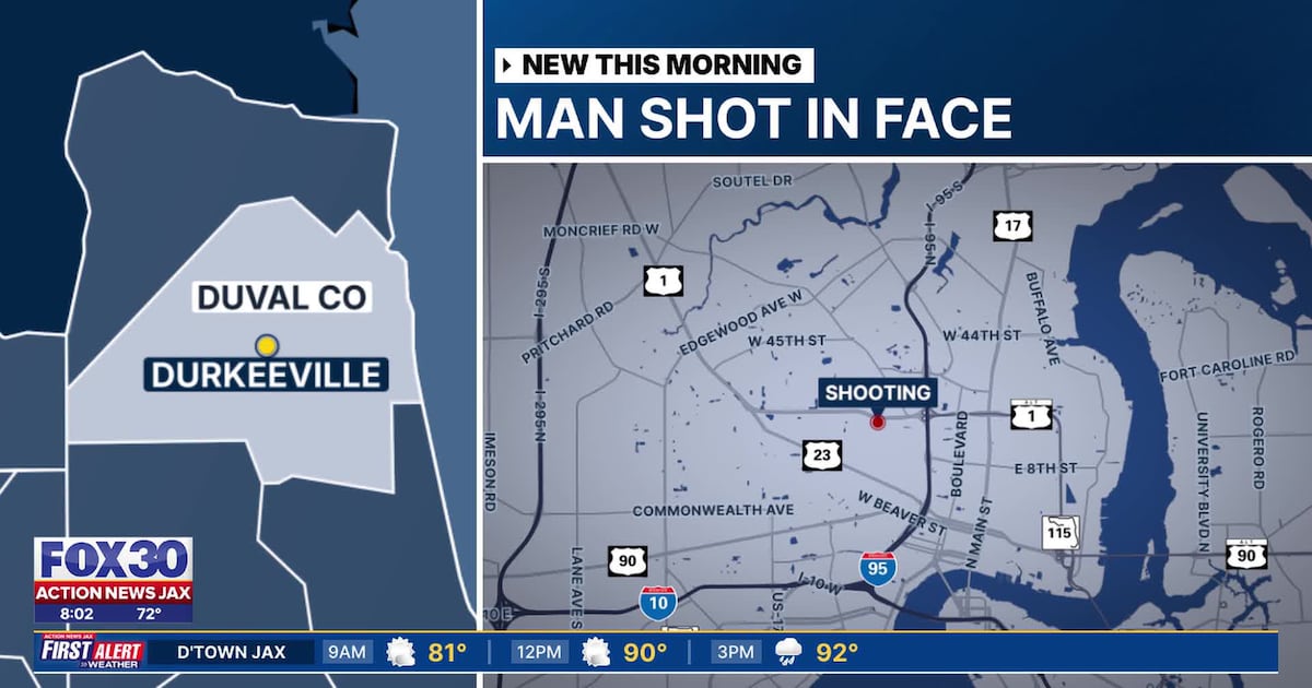 Man shot in face in Jacksonville’s Durkeeville neighborhood – 104.5 WOKV