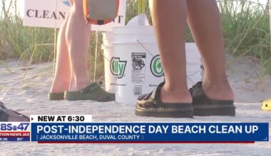 Volunteers gather to clean up trash left behind after Fourth of July beach festivities – Action News Jax