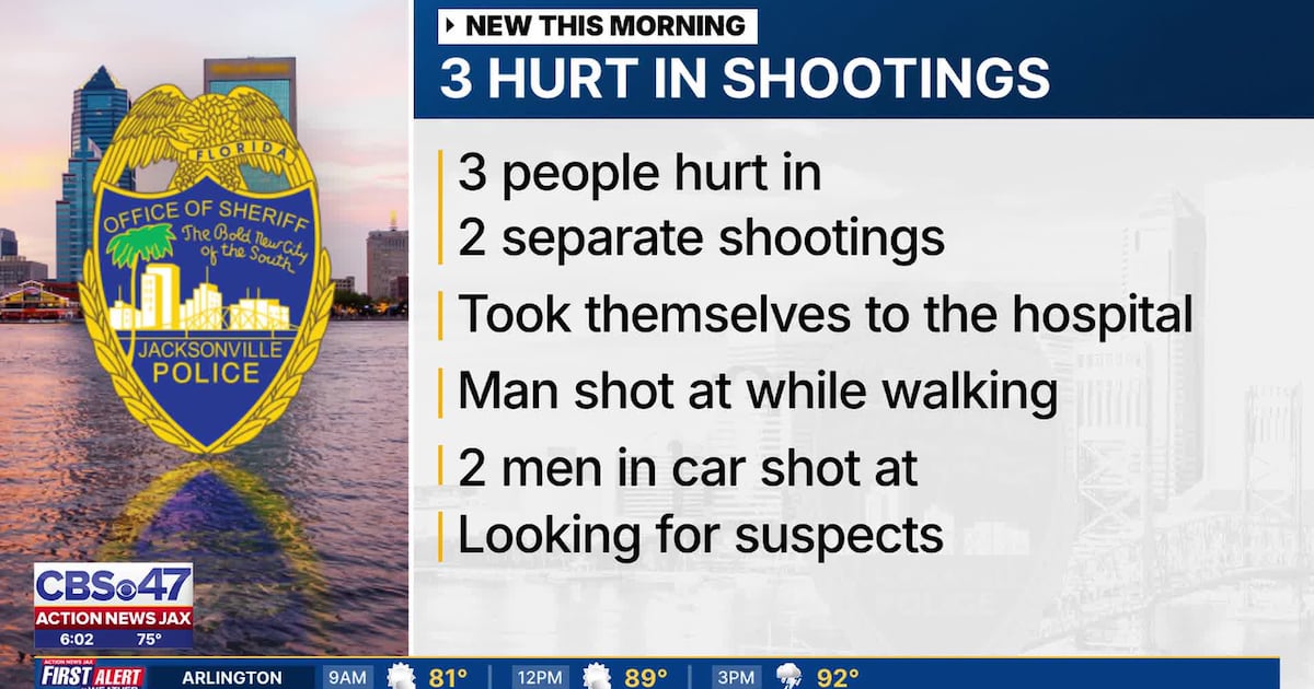 JSO: Two injured after gunman fires at car – Action News Jax