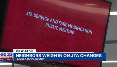 Neighbors speak up about proposed JTA fare and route changes