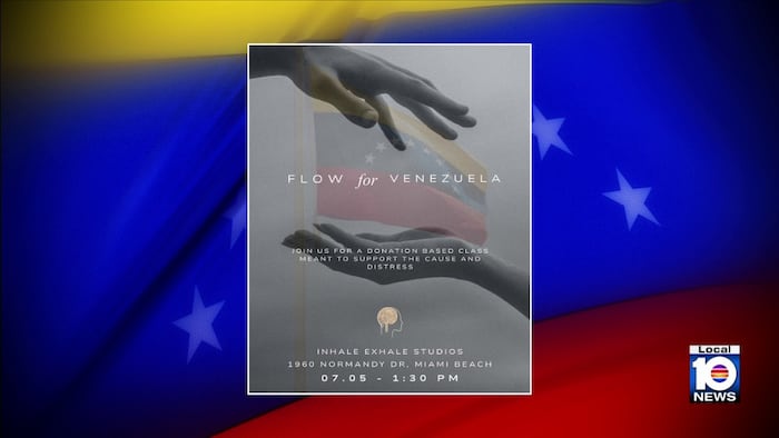 Miami Beach studio turns yoga session into relief effort for Venezuela