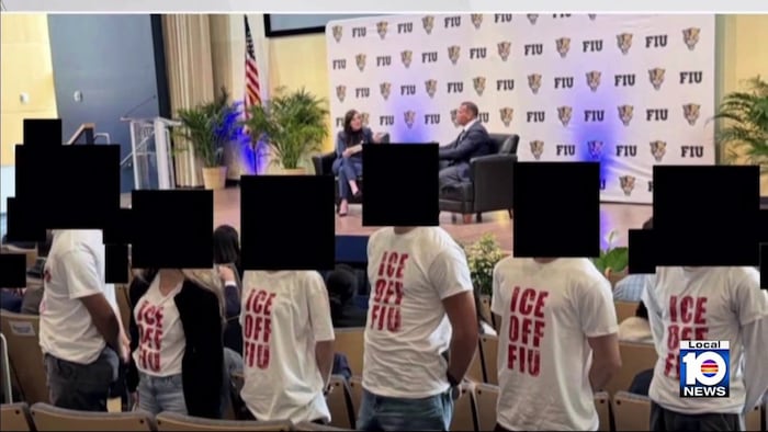 FIU students reprimanded after silent ICE protest during president’s speaking event