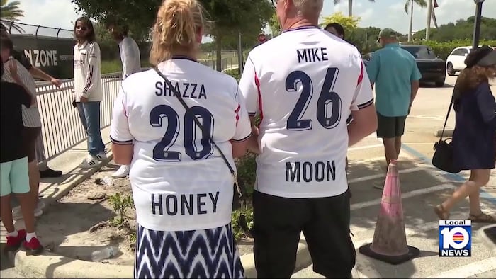 English newlyweds cross the Atlantic for World Cup honeymoon at Miami Stadium