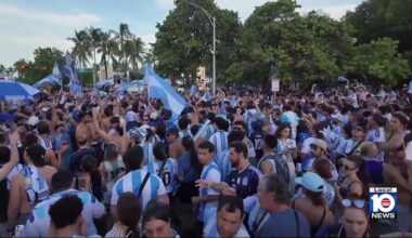 Argentina fans celebrate World Cup final berth across Miami Beach