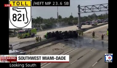 FHP: Tanker truck driver killed in crash on Florida Turnpike at Bird Road in southwest Miami-Dade