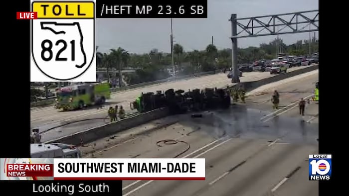 FHP: Tanker truck driver killed in crash on Florida Turnpike at Bird Road in southwest Miami-Dade