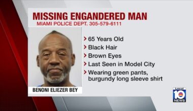 Police in Miami search for missing endangered man