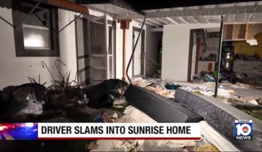 Speeding driver crashes into Sunrise home, narrowly missing woman inside bedroom, neighbors say