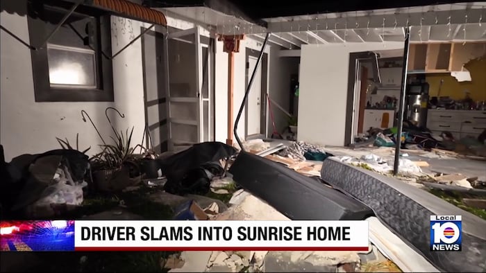 Speeding driver crashes into Sunrise home, narrowly missing woman inside bedroom, neighbors say