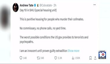 ‘Worst possible conditions’: Locked up, Andrew Tate posts on social media about Miami federal jail
